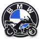 Parche Bordado Termoadhesivo BMW Mapamundi - URA Moto