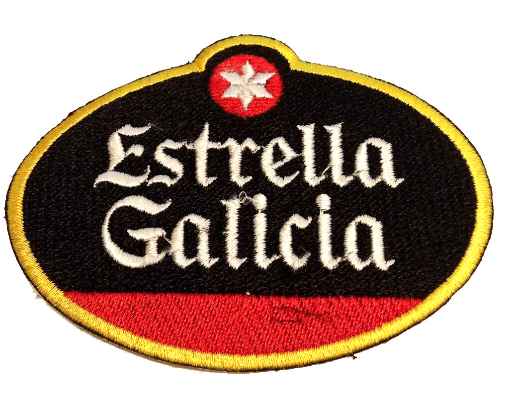 Parche Bordado Termoadhesivo Estrella Galicia - URA Moto