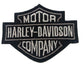 Parche Bordado Marca Harley Logo Gris - URA Moto