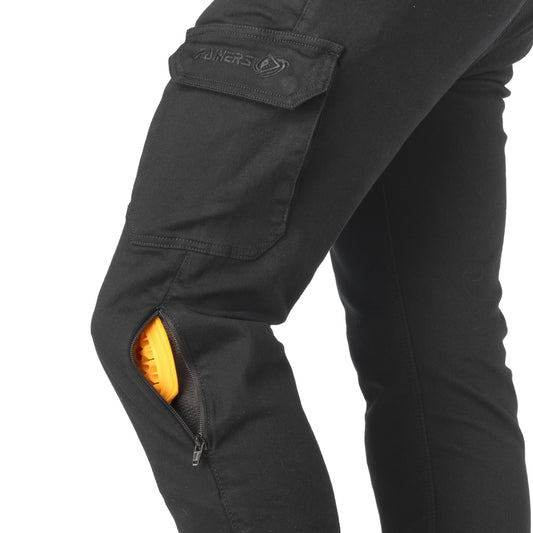 Pantalón Vaquero Moto Rainers ZACK-N Negro CE AA | Protecciones Rodilla Nivel 2