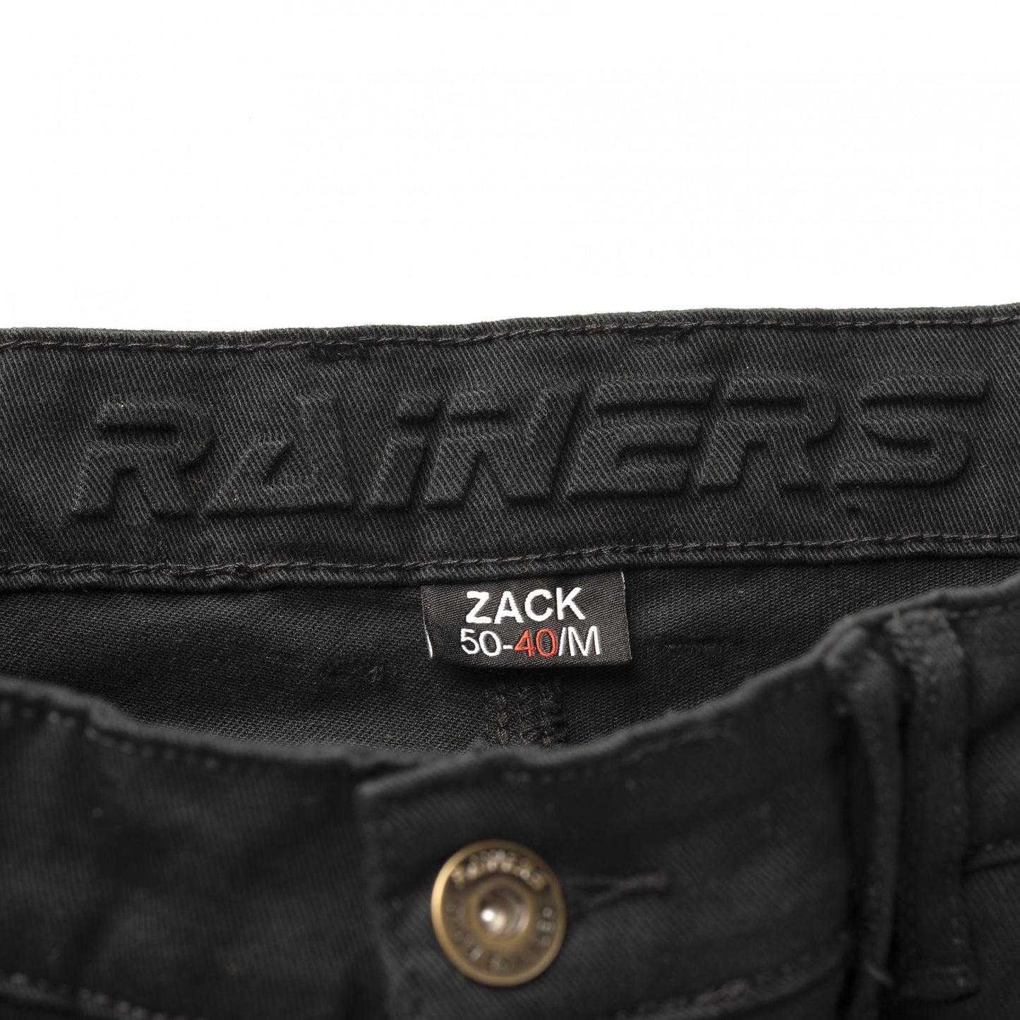 Pantalón Vaquero Moto Rainers ZACK-N Negro CE AA | Protecciones Rodilla Nivel 2