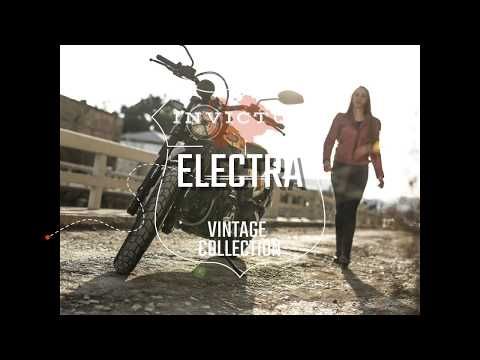 Chaqueta Moto Cuero Invictus Mujer Electra Roja - URA Moto