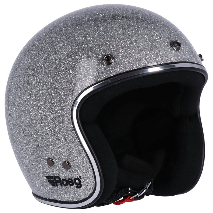 Casco Roeg Jett Disco Ball Plateado Jet Fibra
