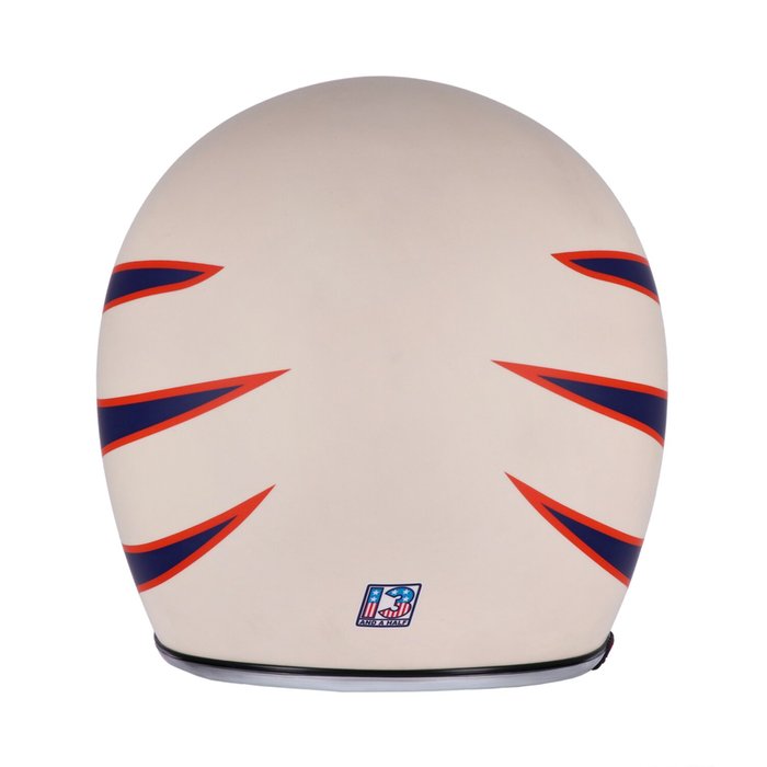 Casco Jet con calavera de 13 1/2 Superior vintage blanco