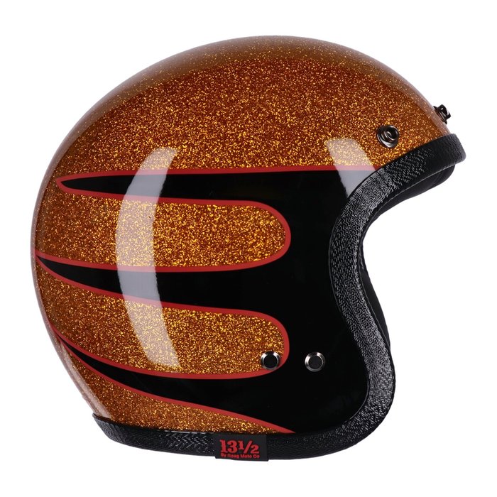 Casco JET con calavera de 13 1/2" con escamas de metal superiores