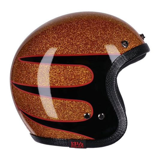 Casco JET con calavera de 13 1/2" con escamas de metal superiores