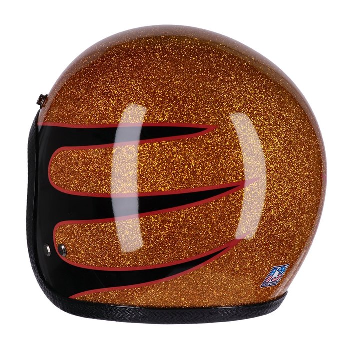 Casco JET con calavera de 13 1/2" con escamas de metal superiores