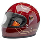 Casco Biltwell Gringo S Llamas Rojas Granate