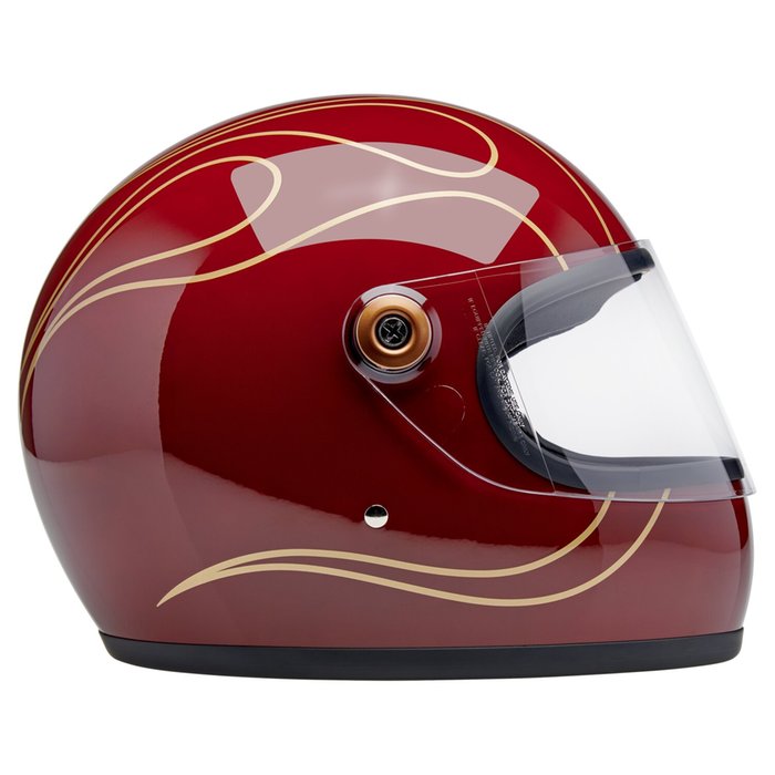 Casco Biltwell Gringo S Llamas Rojas Granate