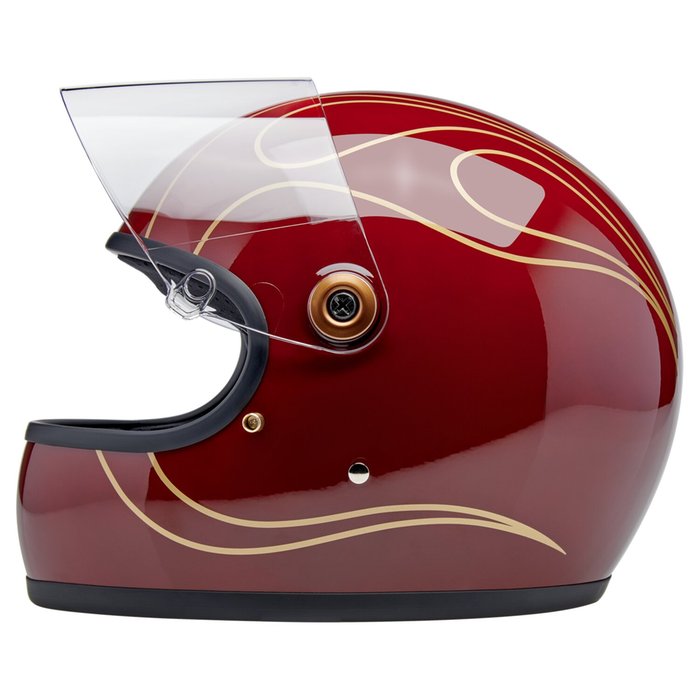 Casco Biltwell Gringo S Llamas Rojas Granate