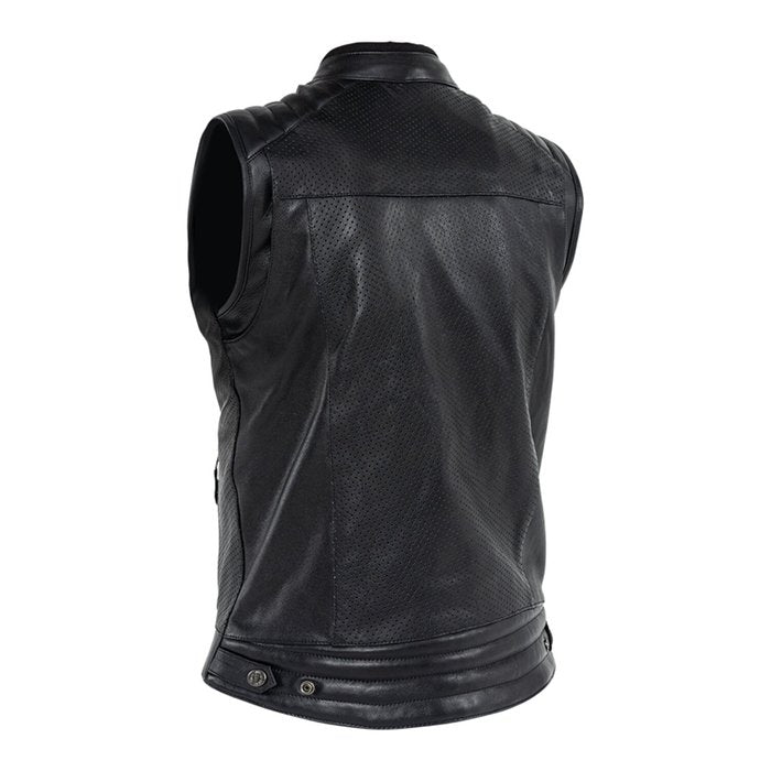 Chaleco John Doe Storm Cuero Perforado CE AAA Biker - URA Moto
