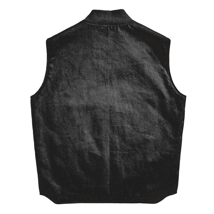 Título Shopify: Chaleco Holy Freedom Worker Negro Algodón Lona Biker - URA Moto