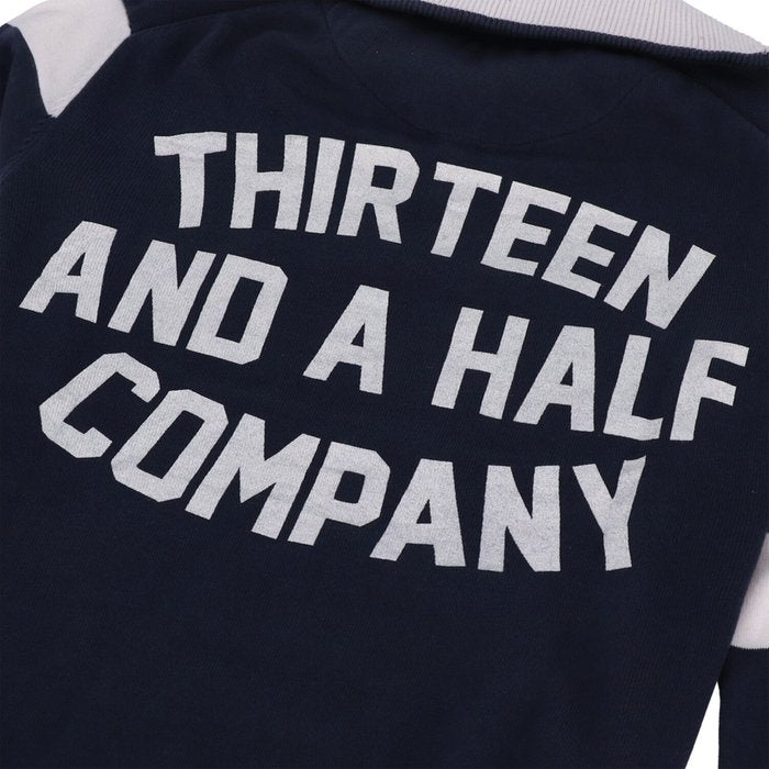 Suéter Outlaw de media cremallera 13 1/2 azul marino/blanco roto