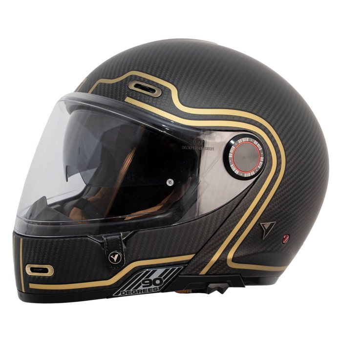Casco By City 90 Degrees Carbon Dorado Modular Fibra ECE 22.06 - URA Moto