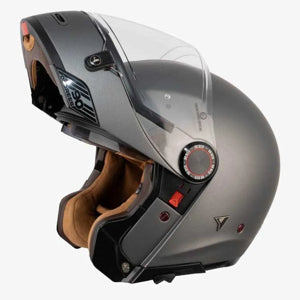 Casco By City 90 Degrees Gris Mate Modular Fibra ECE 22.06 - URA Moto