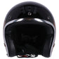 Casco JET con calavera de 13 1/2 pulgadas, negro brillante