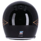 Casco JET con calavera de 13 1/2 pulgadas, negro brillante
