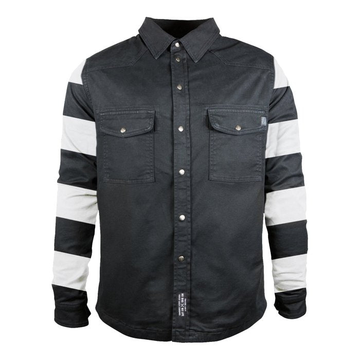 Camisa John Doe Motoshirt Prison Negro/Blanco CE AAA - URA Moto
