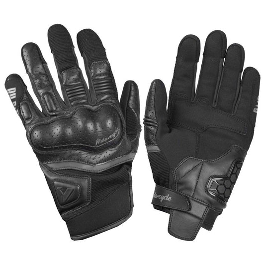 Guantes By City Tokio Negros Piel Perforada Verano CE - URA Moto