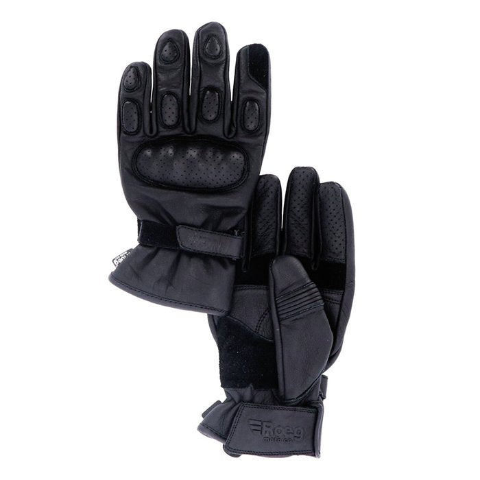 Guantes Roeg Bax Negro Cuero Perforado CE