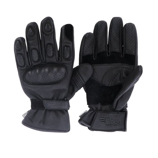 Guantes Roeg Bax Negro Cuero Perforado CE
