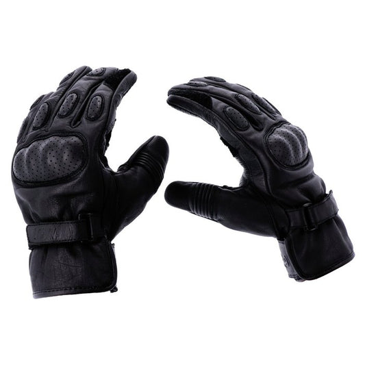 Guantes Roeg Bax Negro Cuero Perforado CE