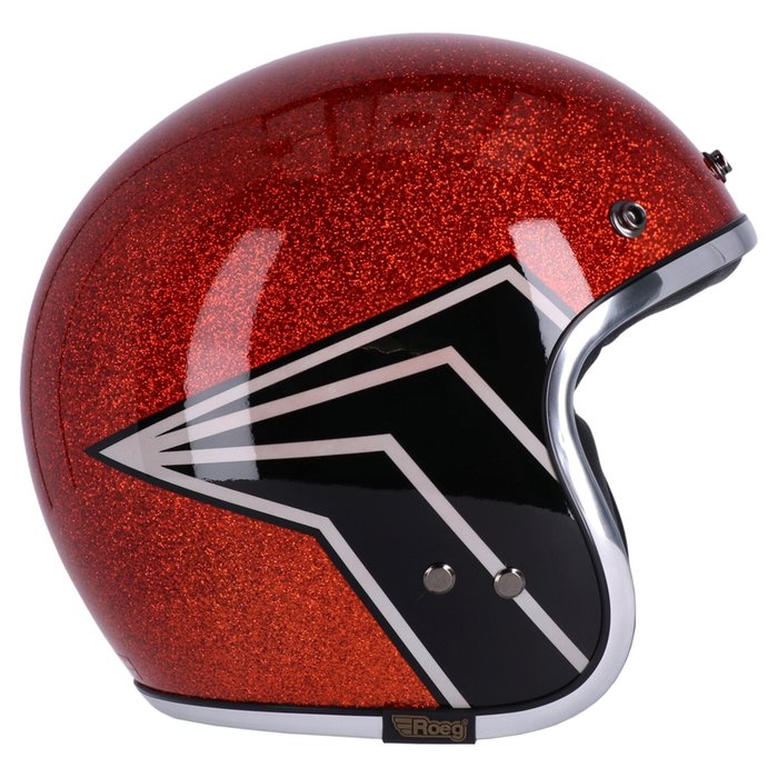 Casco Jet con calavera de 13 1/2 en escamas ámbar