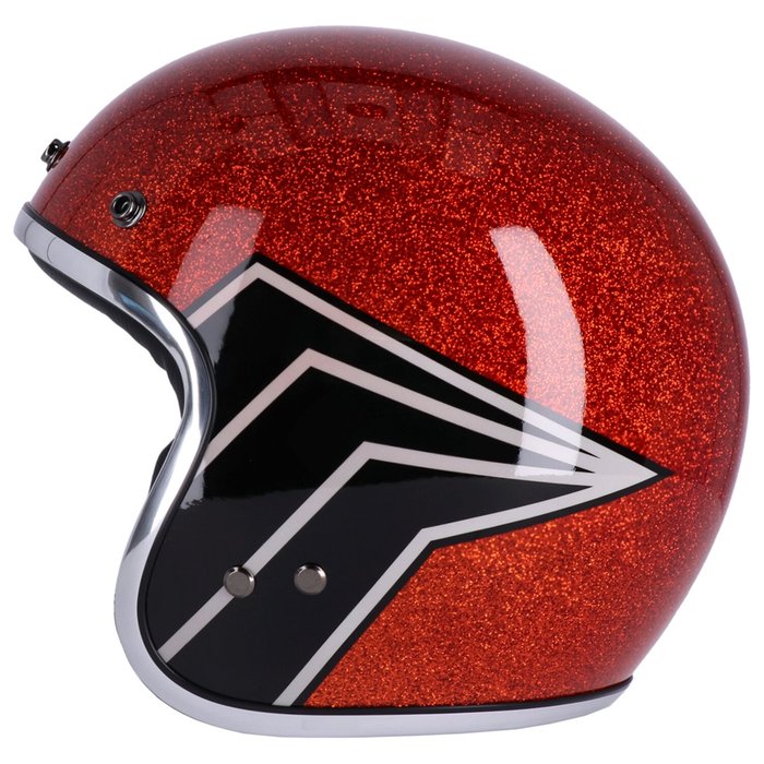 Casco Jet con calavera de 13 1/2 en escamas ámbar