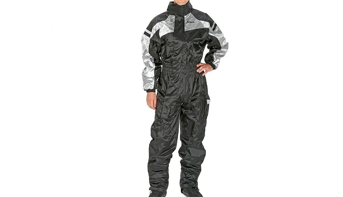 Mono Impermeable Bering Iwaki Negro/Plateado - Protección Total en Lluvia