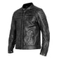 Chaqueta John Doe Storm Negra Cuero CE AAA Perforado - URA Moto