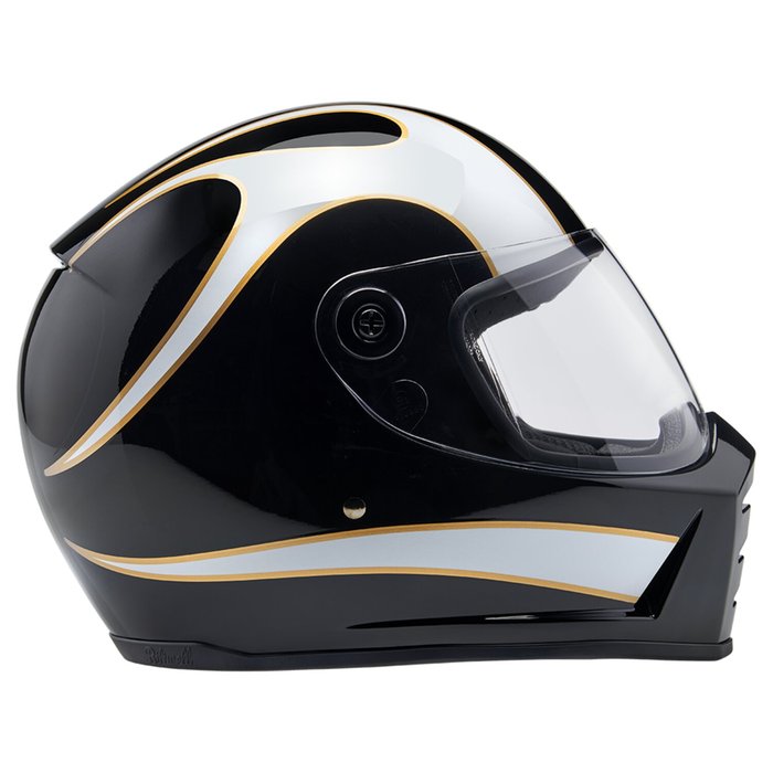 Casco Biltwell Lane Splitter Llamas Blancas