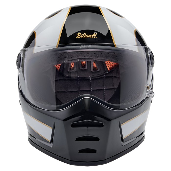 Casco Biltwell Lane Splitter Llamas Blancas