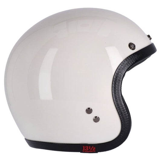 Casco Jet con calavera de 13 1/2, color blanco vintage