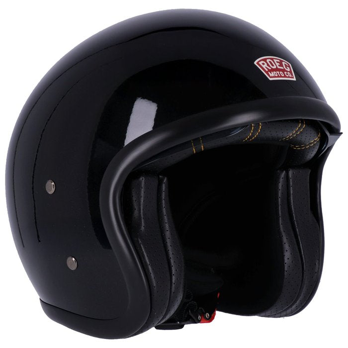 Casco Roeg Sundown Negro Brillante Jet Fibra ECE