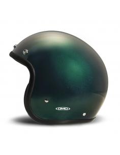 Casco DMD Retro Verde Oscuro Jet Fibra Vidrio ECE 22.06