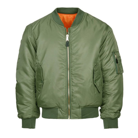 Chaqueta de vuelo bombardero MA-1 verde