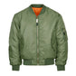 Chaqueta de vuelo bombardero MA-1 verde - URA Moto
