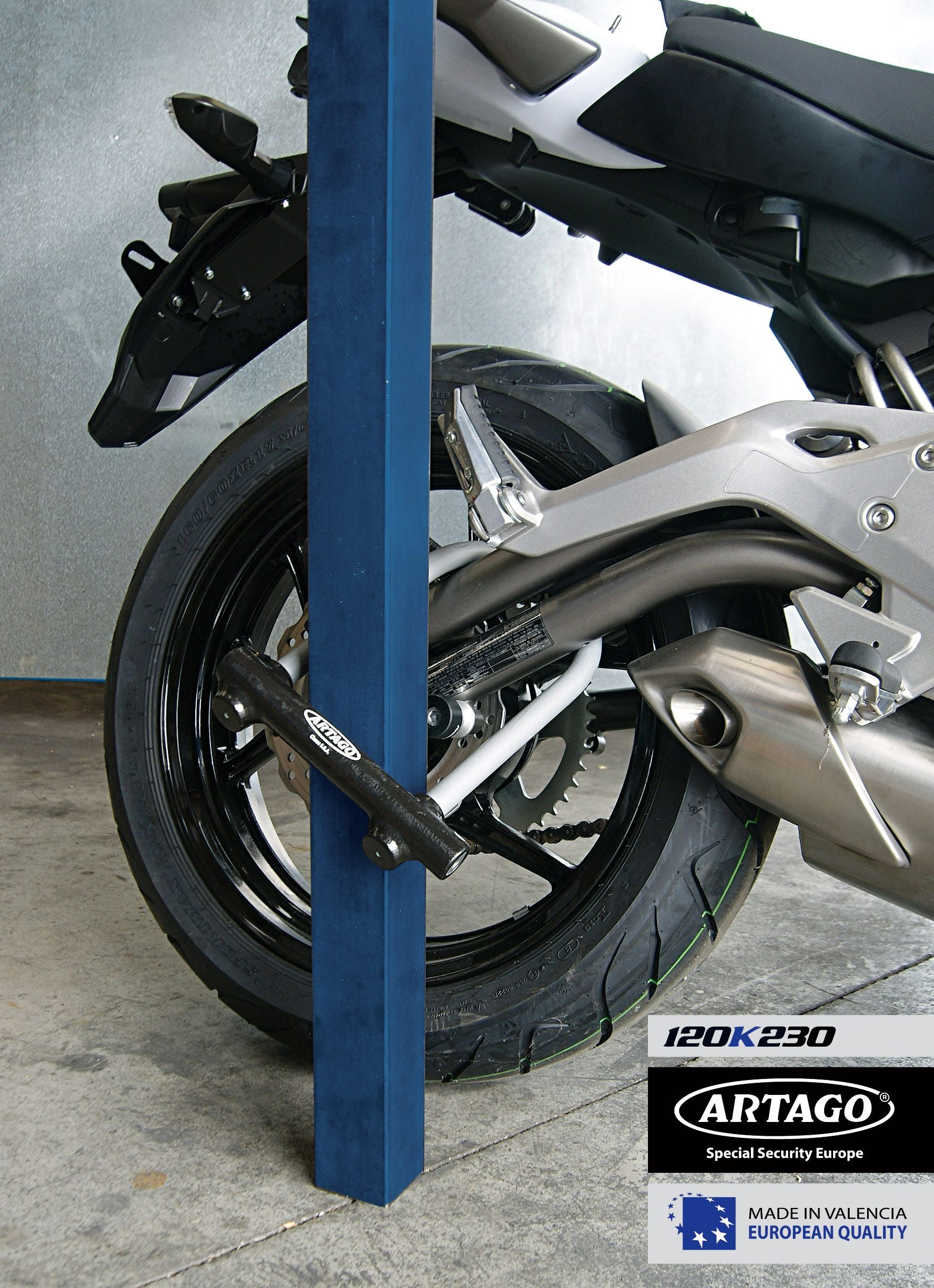 Antirrobo Moto Artago  U 120H220 - URA Moto