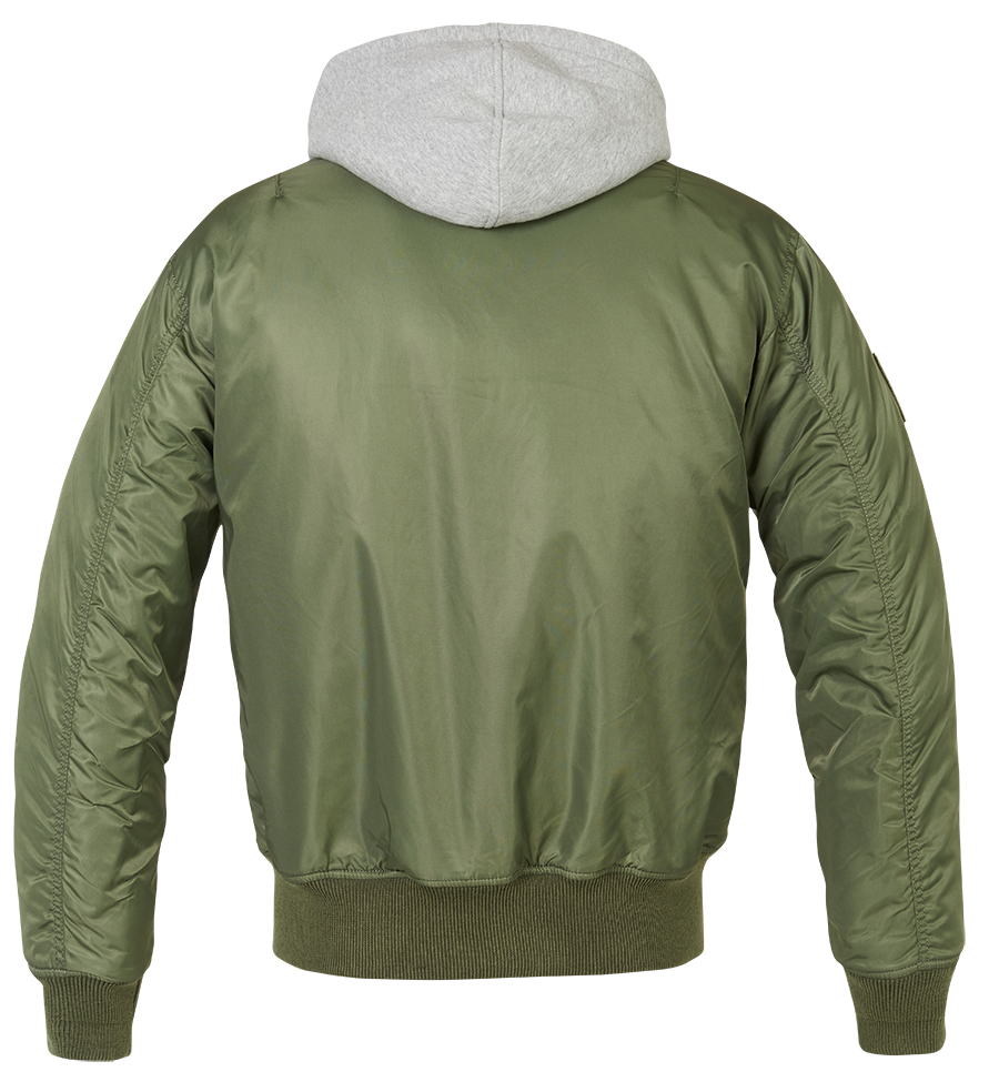 Chaqueta con Capucha Brandit MA1 Verde-Gris - URA Moto
