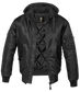 Chaqueta con Capucha Brandit MA1 Negra - URA Moto