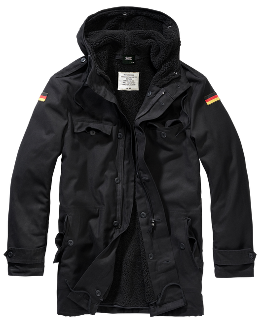 Parka Brandit BW Flag Negra - URA Moto