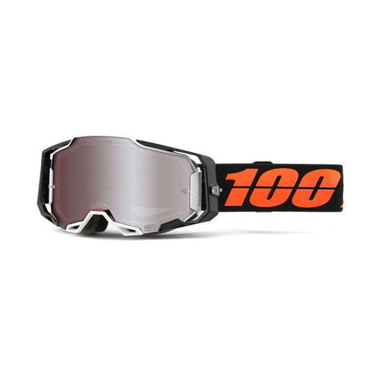 Gafas Moto MX 100% Armega BlackTail / Hiper Plata Espejo - URA Moto
