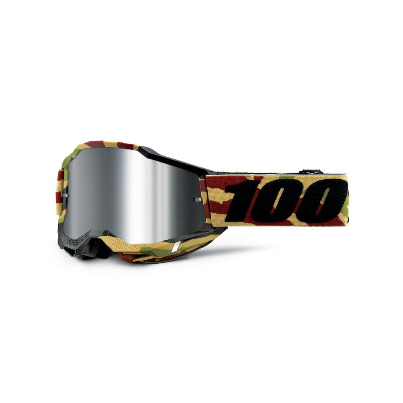 Gafas Moto MX 100% Accuri 2 Mission Plata Flash - URA Moto