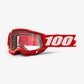 Gafas Moto MX 100% Accuri 2 Enduro Rojo/Transparente - URA Moto