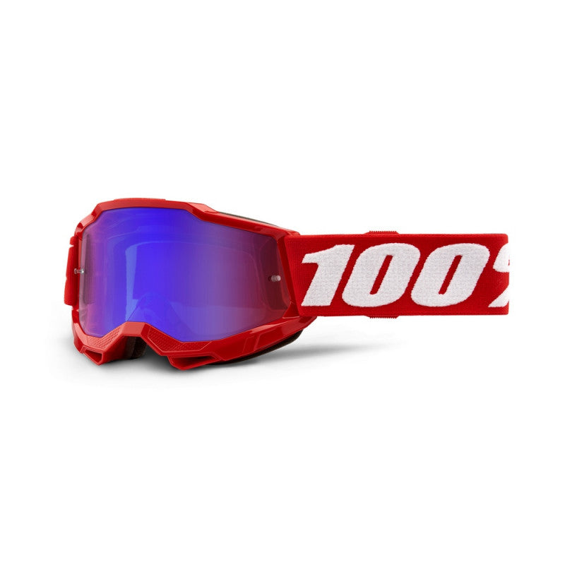 Gafas Moto MX 100% Accuri 2 Youth Rojo/Rojo Azul Espejo - URA Moto