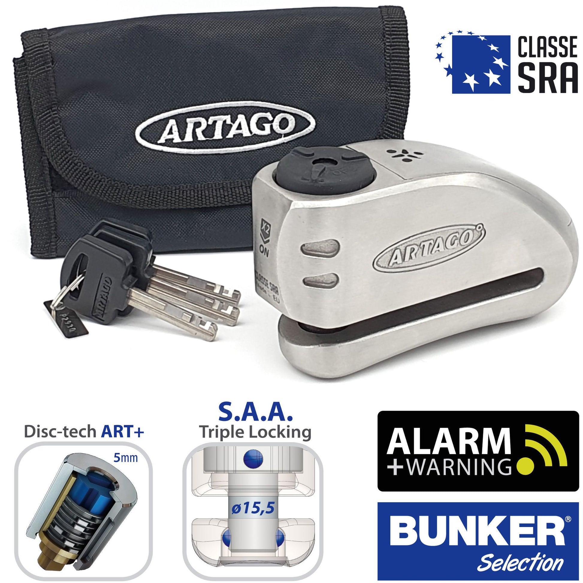 Antirrobo Alarma Disco Moto Artago 32 - URA Moto