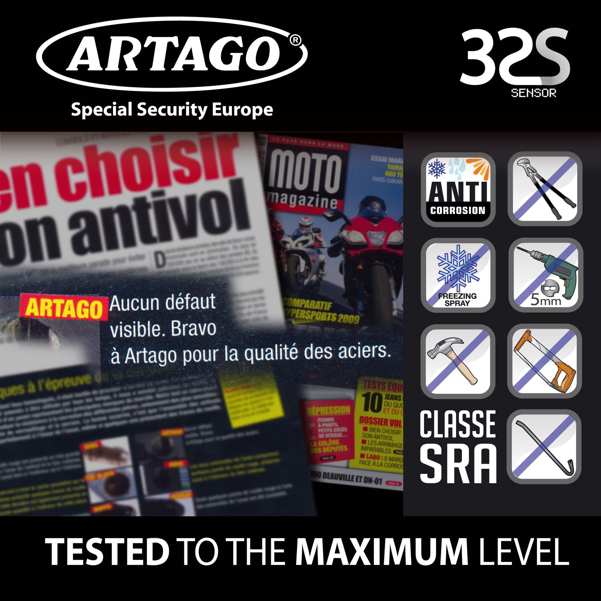 Antirrobo Alarma Disco Moto Artago 32 - URA Moto