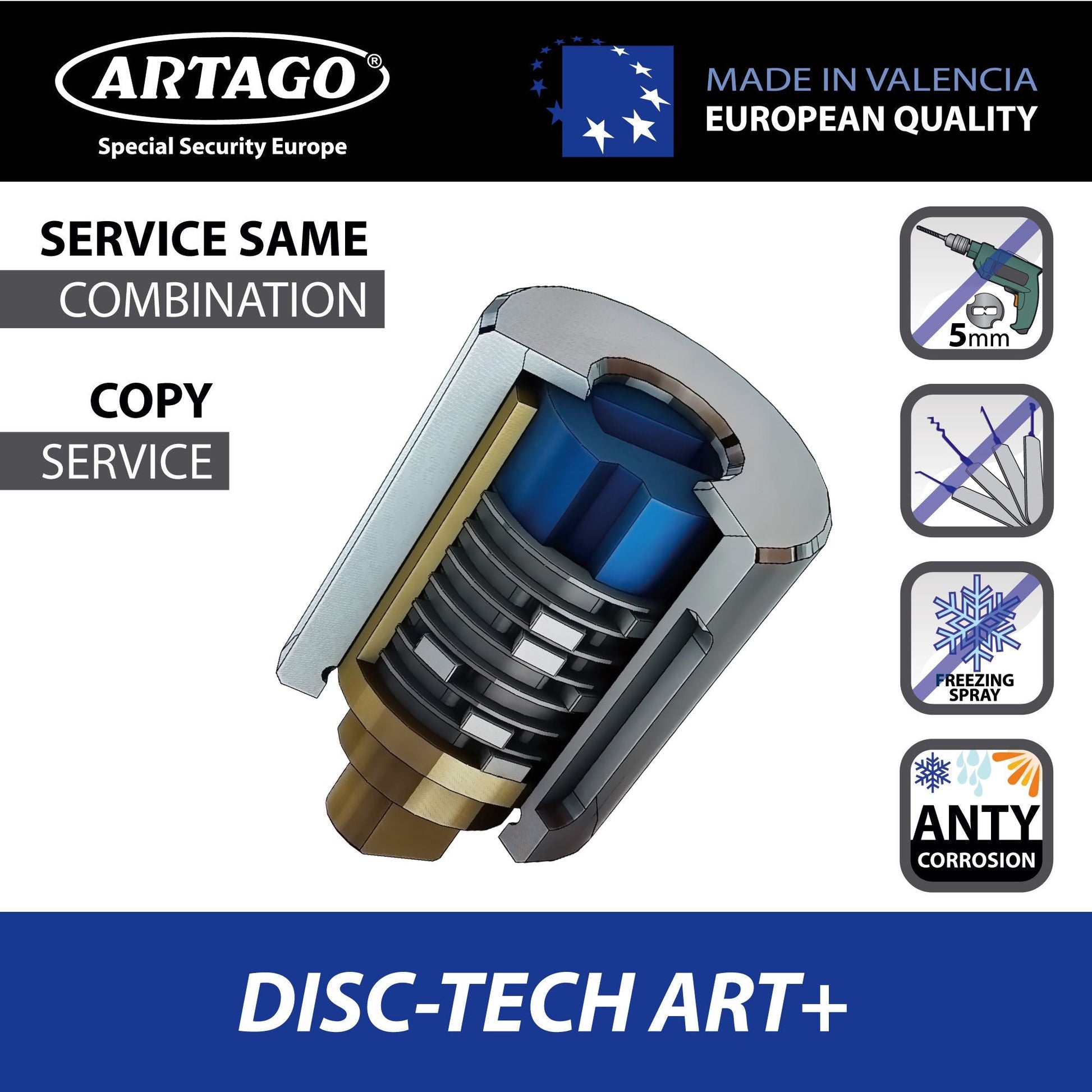 Antirrobo Moto Cadena Artago 68DUO T120 - URA Moto