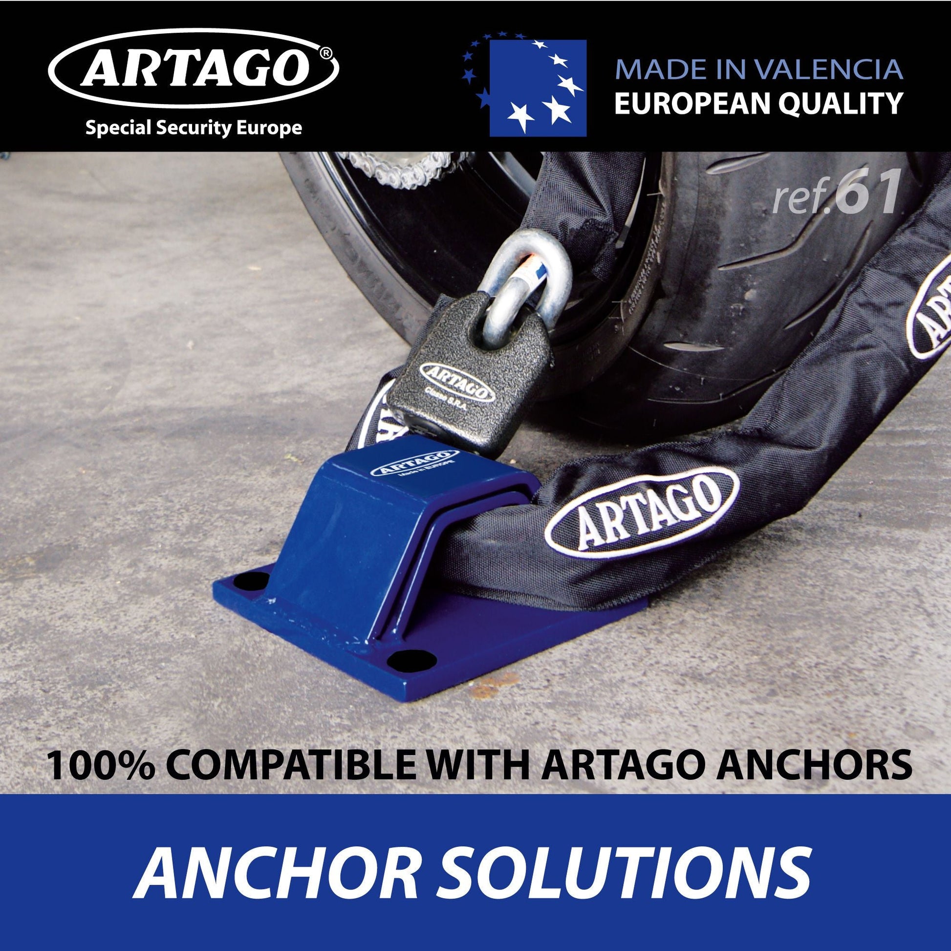Antirrobo Moto Cadena Artago 68DUO T120 - URA Moto