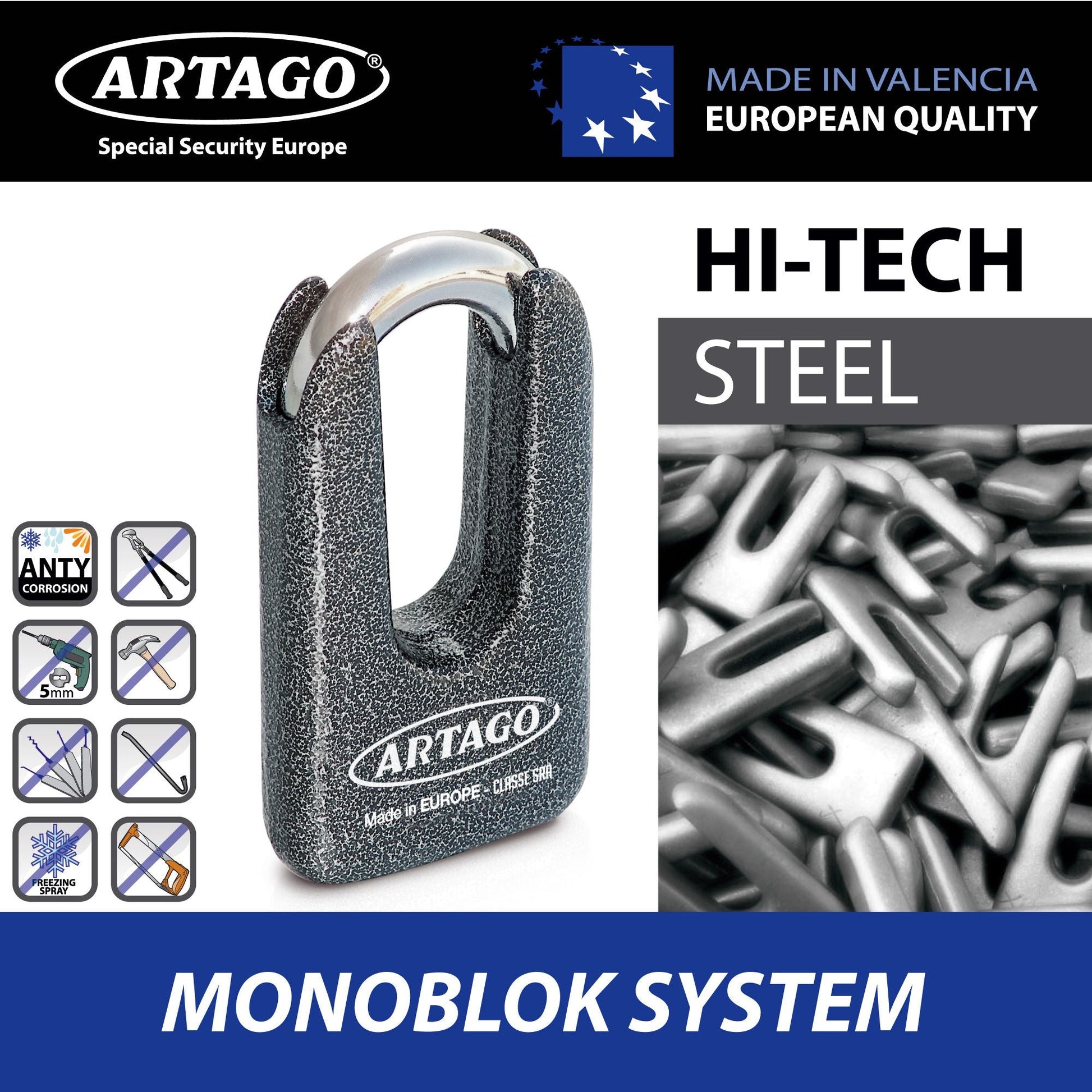 Antirrobo Moto Cadena Artago 69DUO T150 - URA Moto